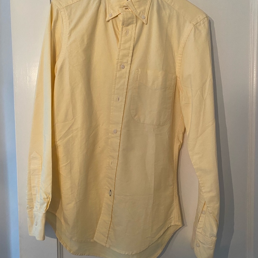 Gitman Brothers Yellow Casual Button Down Shirt